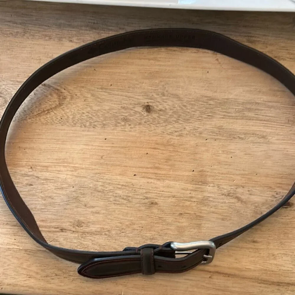 Columbia dark brown men's leather like belt size 42